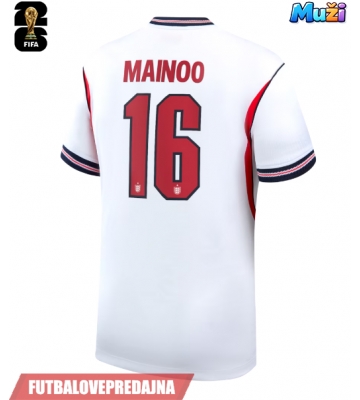 Lacne Muži Futbalové dres Anglicko Kobbie Mainoo #16 MS 2026 Krátky Rukáv - Domáci
